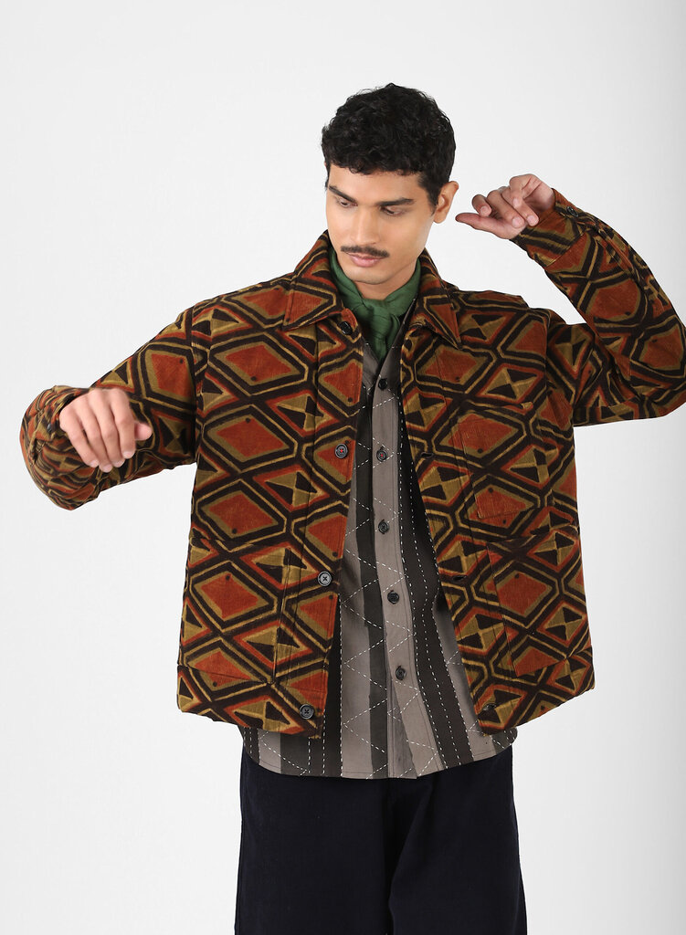Kardo Chintan shirt block print corduroy