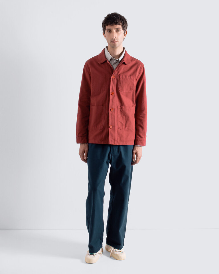 Far Afield Station jacket panama twill red