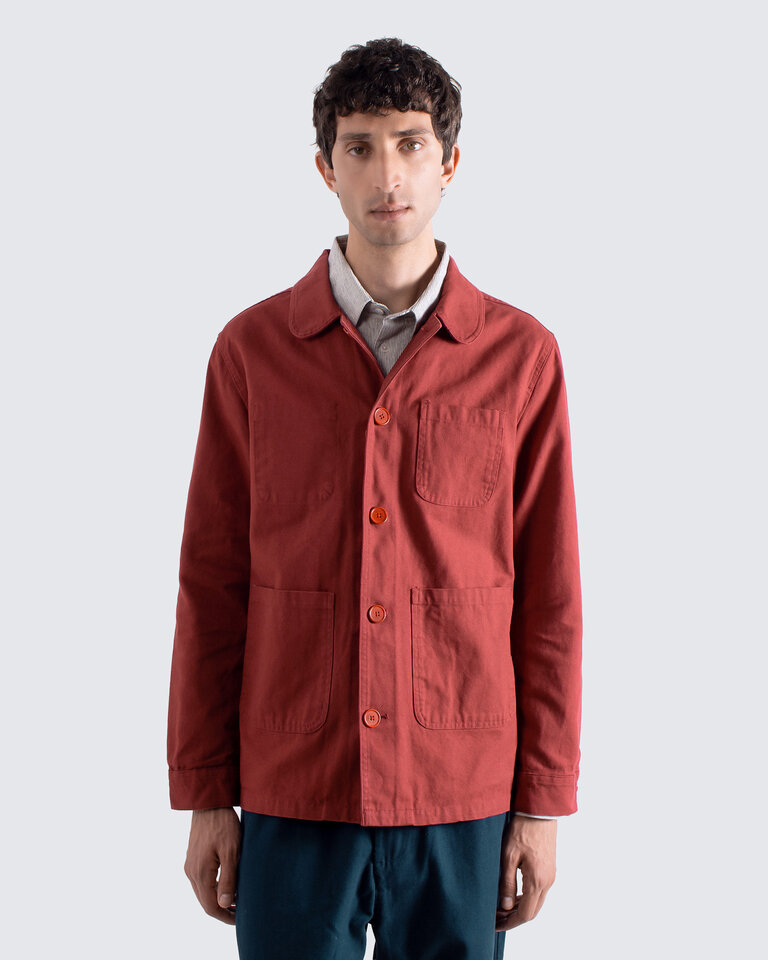 Far Afield Station jacket panama twill red