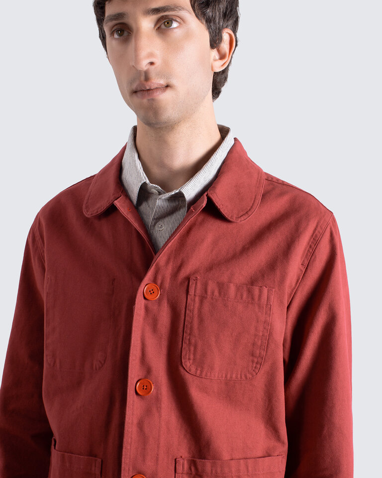 Far Afield Station jacket panama twill red
