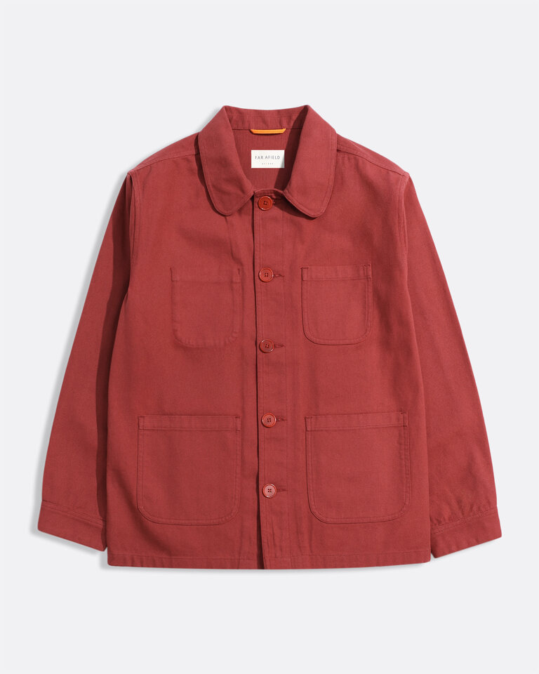 Far Afield Station jacket panama twill red