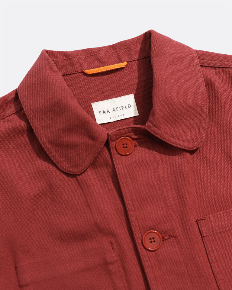 Far Afield Station jacket panama twill red