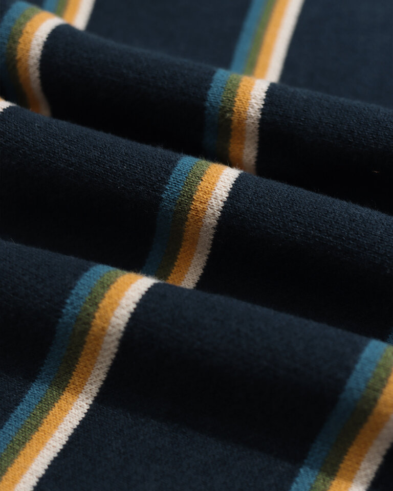 Far Afield zigger cardigan kuki stripe navy