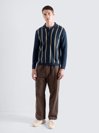 Far Afield zigger cardigan kuki stripe navy Far Afield zigger cardigan kuki stripe navy