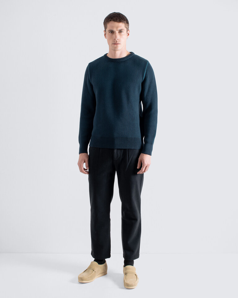 Far Afield Hamish ribbed knit navy blue
