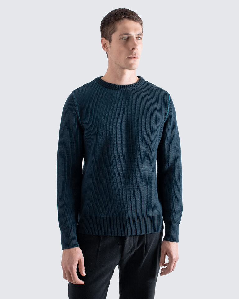 Far Afield Hamish ribbed knit navy blue