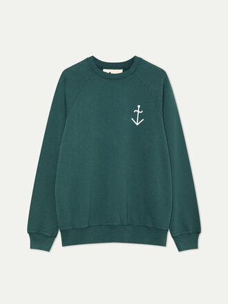 La Paz Cunha sweater dark green/off white logo