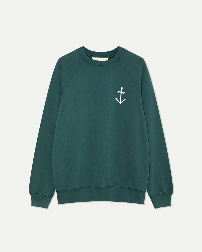 La Paz Cunha sweater dark green/off white logo