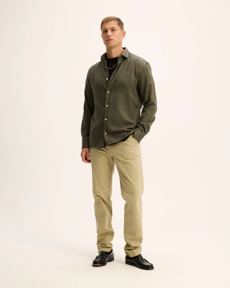 The Good People Storm shirt dark khaki