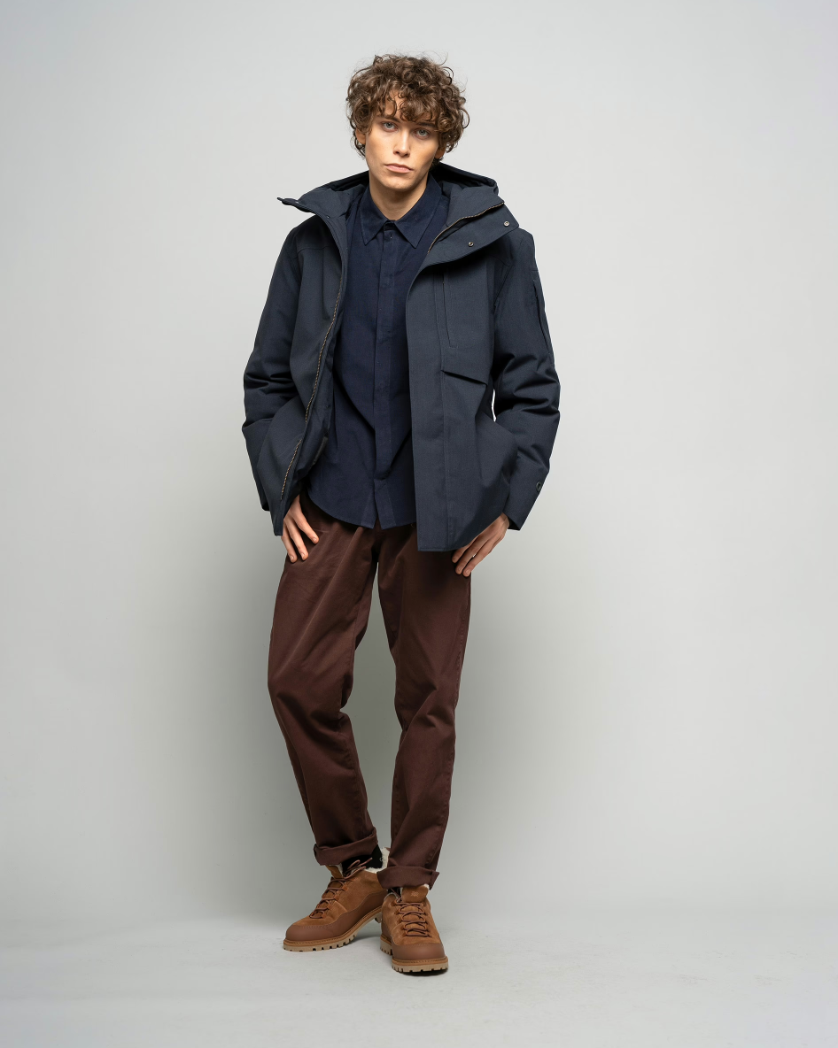 Ranto 008 short parka navy - Lost in Pablos