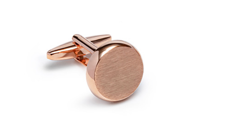 Lost in Pablos Cufflinks Brushed Metal Gold