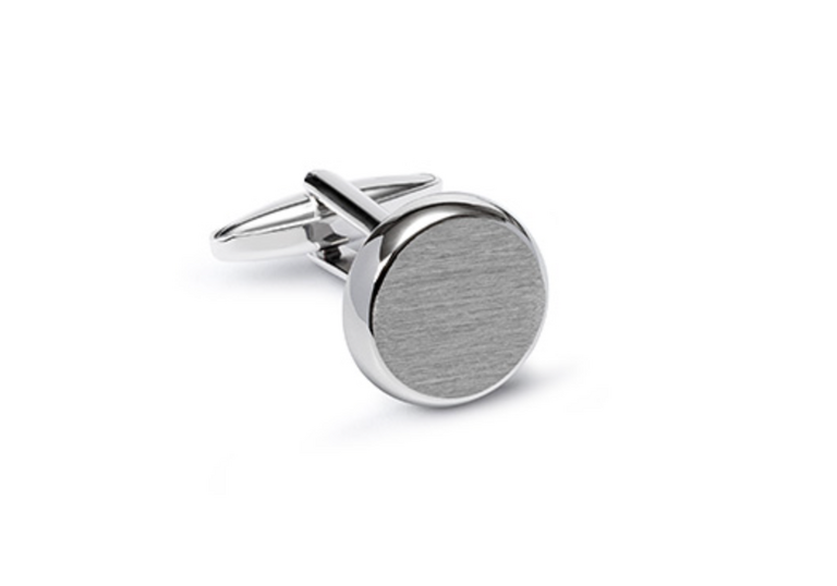 Lost in Pablos Cufflinks Brushed Metal Silver