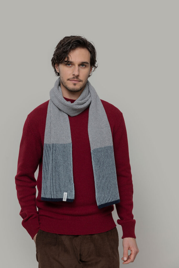 Rifo Teresa Recycled Cashmere Scarf Blue Alabastro