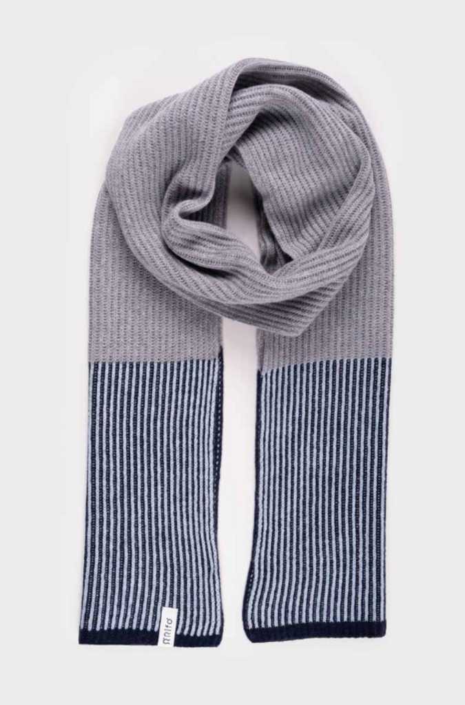 Rifo Teresa Recycled Cashmere Scarf Blue Alabastro