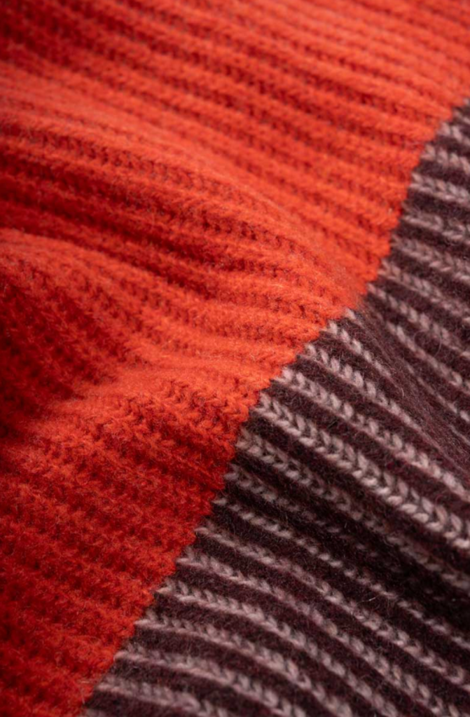 Rifo Teresa Recycled Cashmere Scarf Orange Cannella