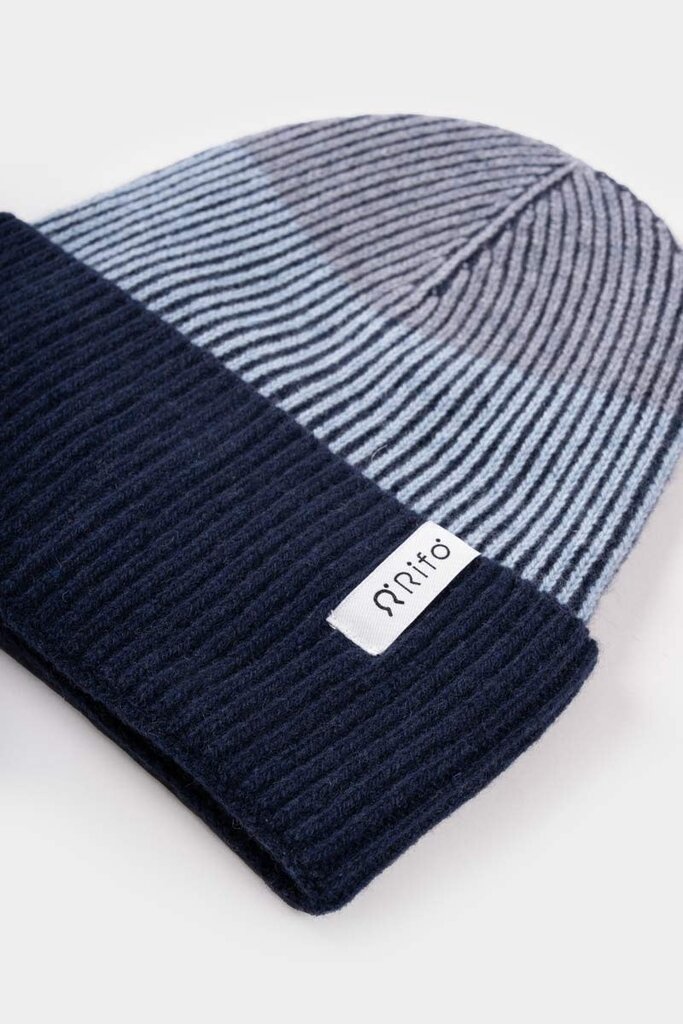 Rifo Vanda Recycled Cashmere Beanie Blue Alabastro