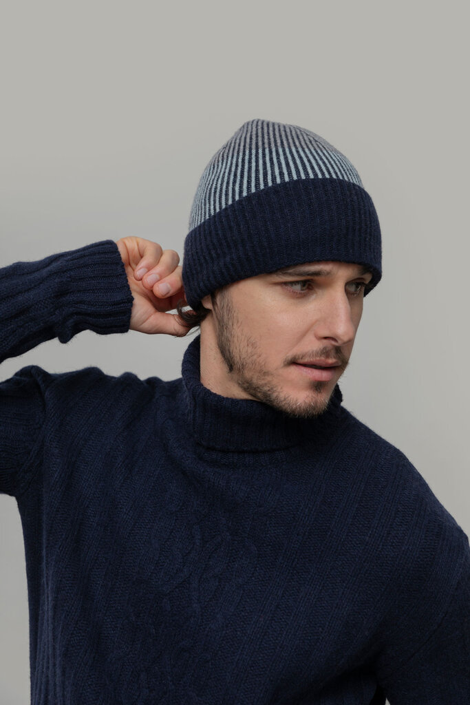 Rifo Vanda Recycled Cashmere Beanie Blue Alabastro