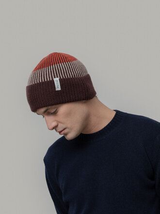 Rifo Vanda Recycled Cashmere Beanie Orange Cannella