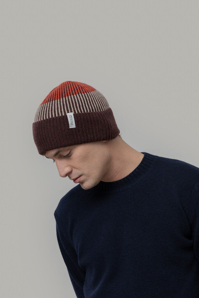 Rifo Vanda Recycled Cashmere Beanie Orange Cannella