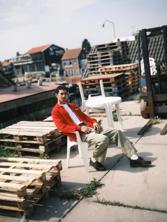 Castart Plume zip knit red