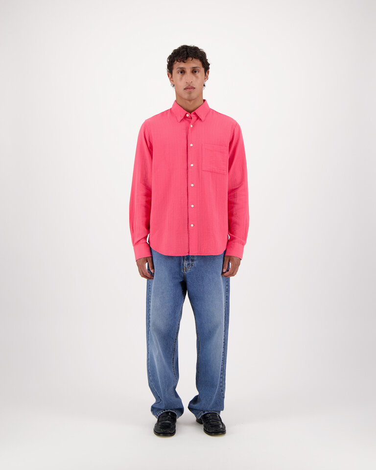 Castart Konga crinkle LS shirt pink