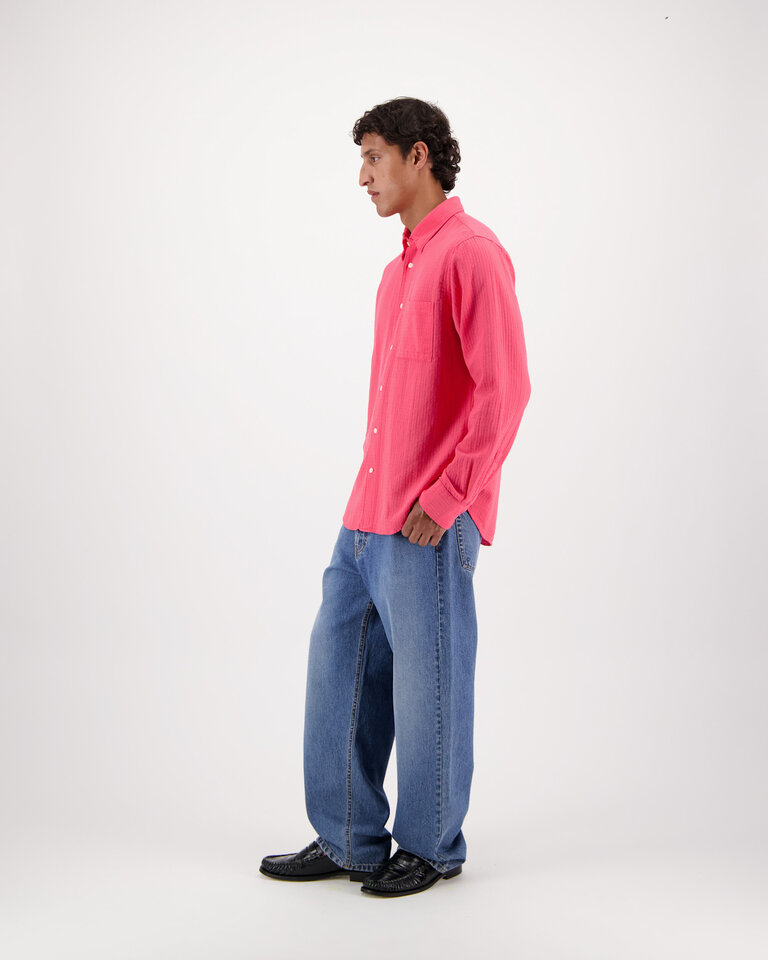 Castart Konga crinkle LS shirt pink