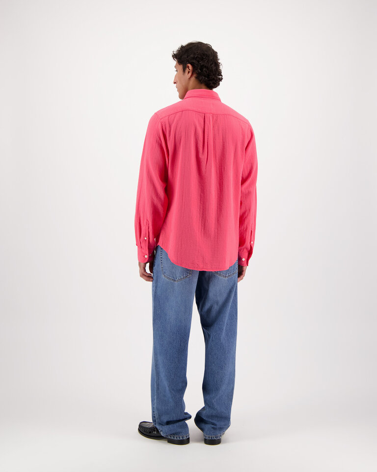 Castart Konga crinkle LS shirt pink