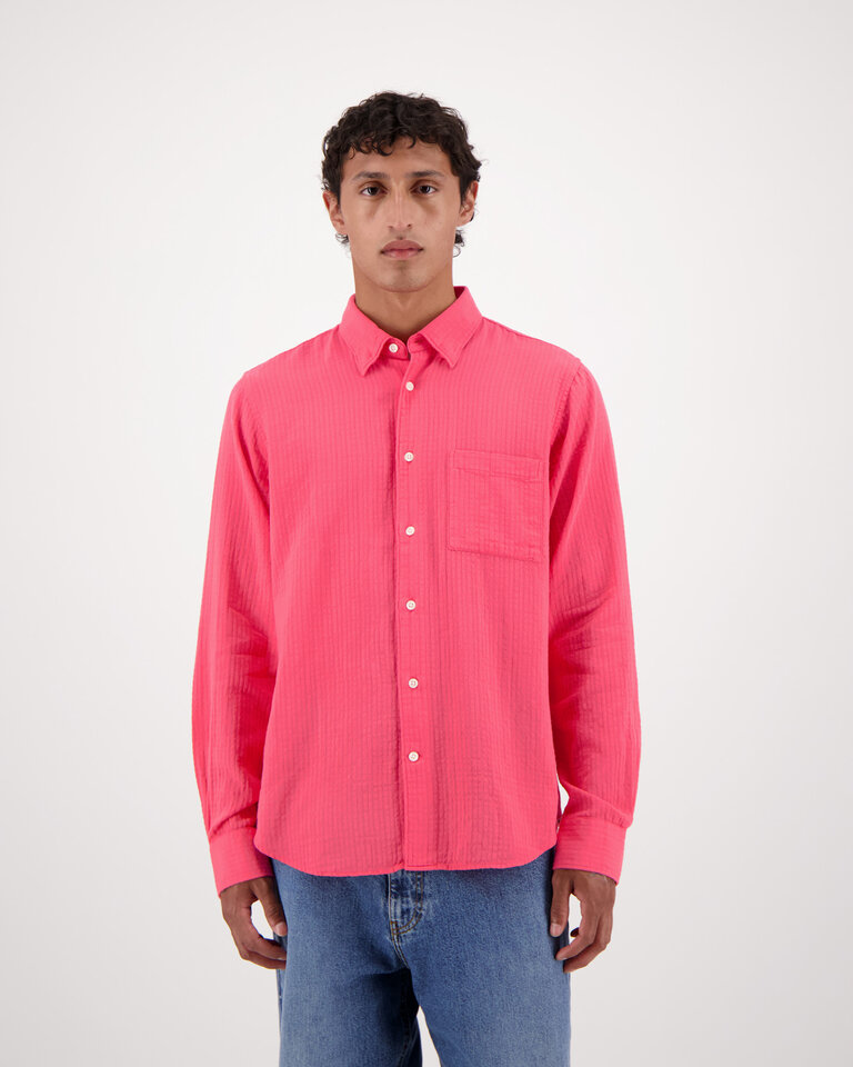 Castart Konga crinkle LS shirt pink
