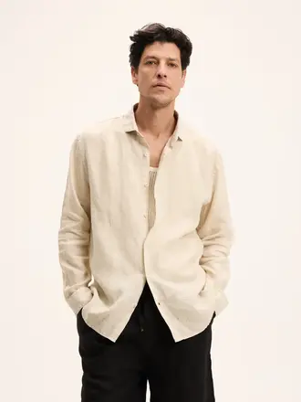 The Good People Soho Shirt Sand Linnen