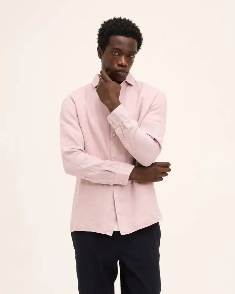 The Good People Soho Shirt Soft Mauve Linnen
