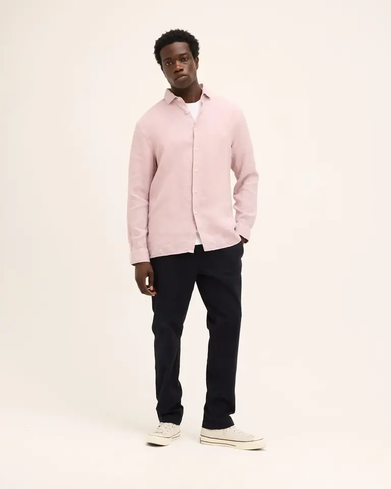 The Good People Soho Shirt Soft Mauve Linnen