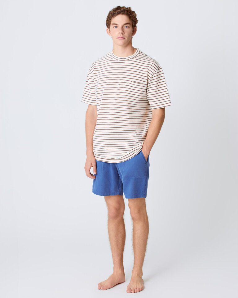 La Paz Guerreiro shirt Aztec Brown Stripes