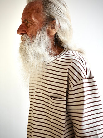 La Paz Guerreiro shirt Aztec Brown Stripes