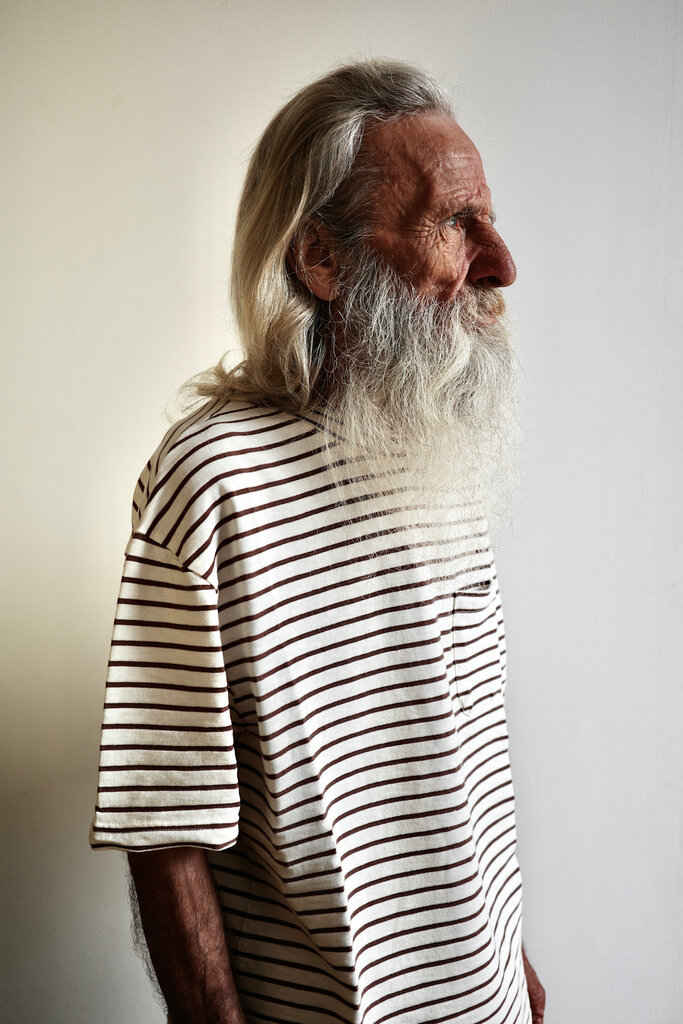 La Paz Guerreiro shirt Aztec Brown Stripes