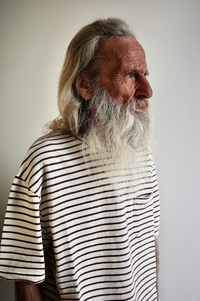 La Paz Guerreiro shirt Aztec Brown Stripes