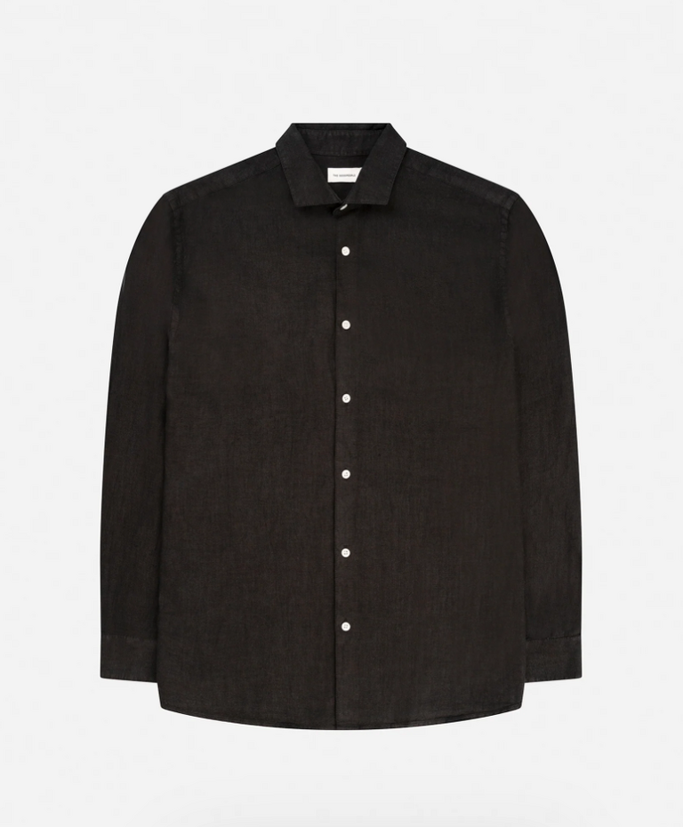 The Good People Soho Shirt Black Linnen