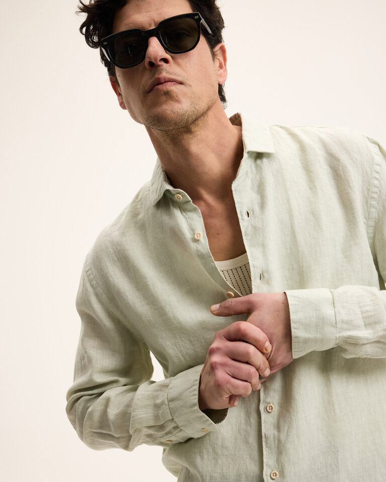 The Good People Soho Shirt Mint Green Linnen