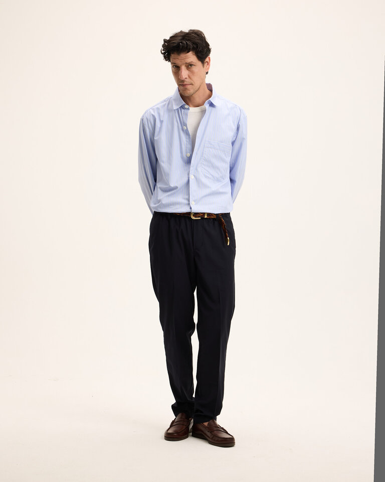 The Good People SoGood Shirt Light Blue Cotton