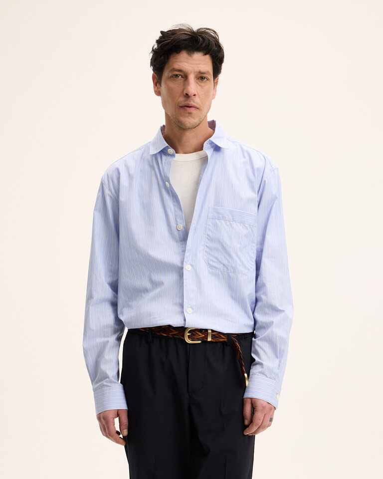 The Good People SoGood Shirt Light Blue Cotton