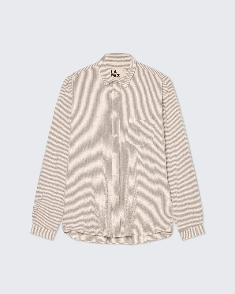 La Paz BRANCO shirt Aztec brown stripes