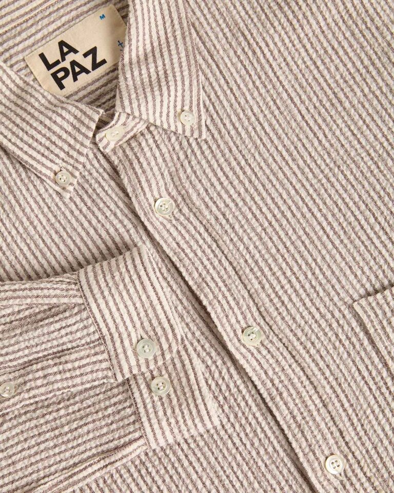 La Paz BRANCO shirt Aztec brown stripes