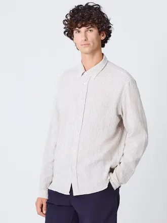 La Paz BRANCO shirt Aztec brown stripes