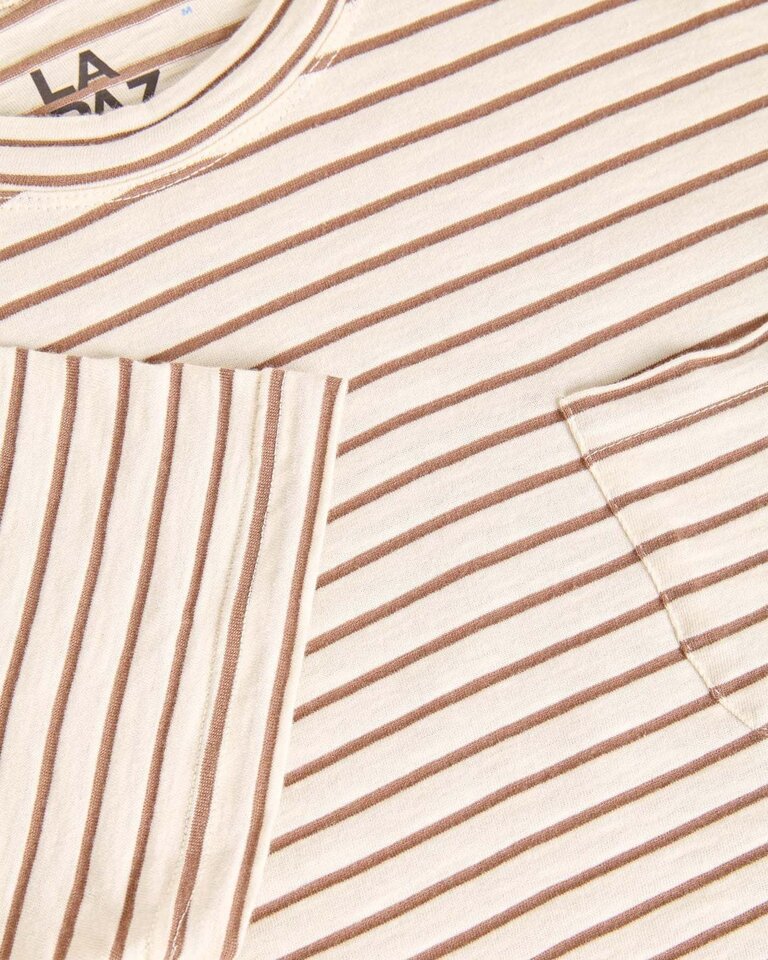 La Paz Guerreiro shirt Aztec Brown Stripes