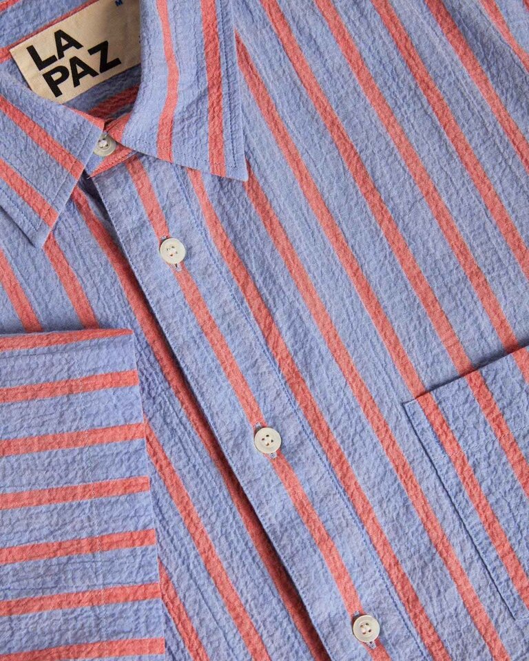 La Paz ALEGRE pattern shirt sunrise/wind blue