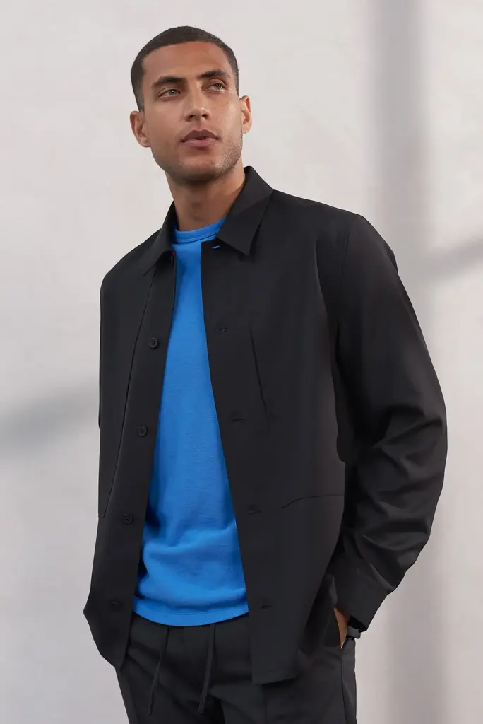 About Companions OWE eco cool wool ebony shirt