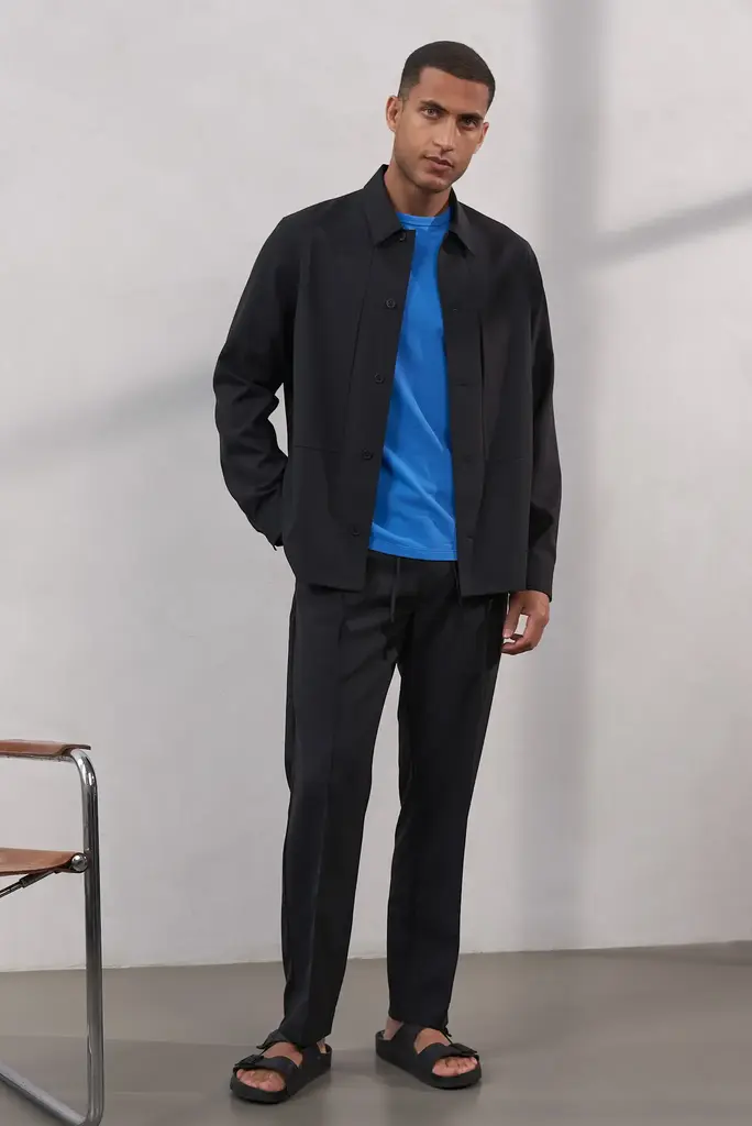 About Companions OWE eco cool wool ebony shirt