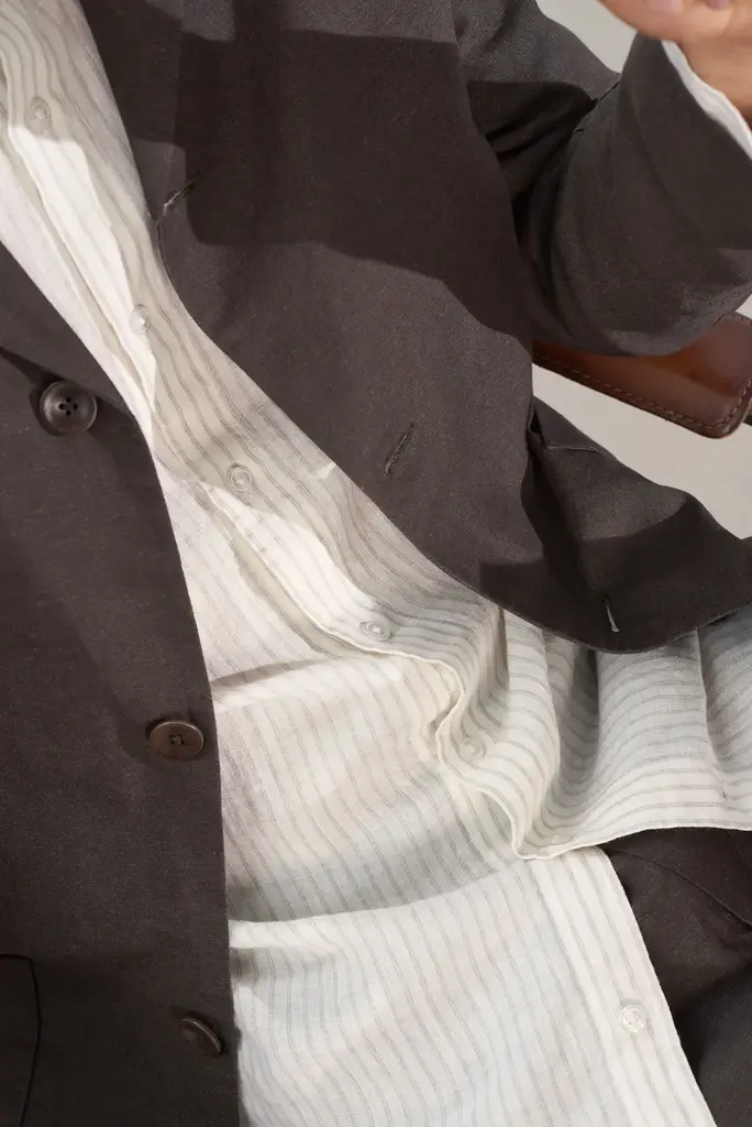 About Companions ELMAR blazer linen coffee