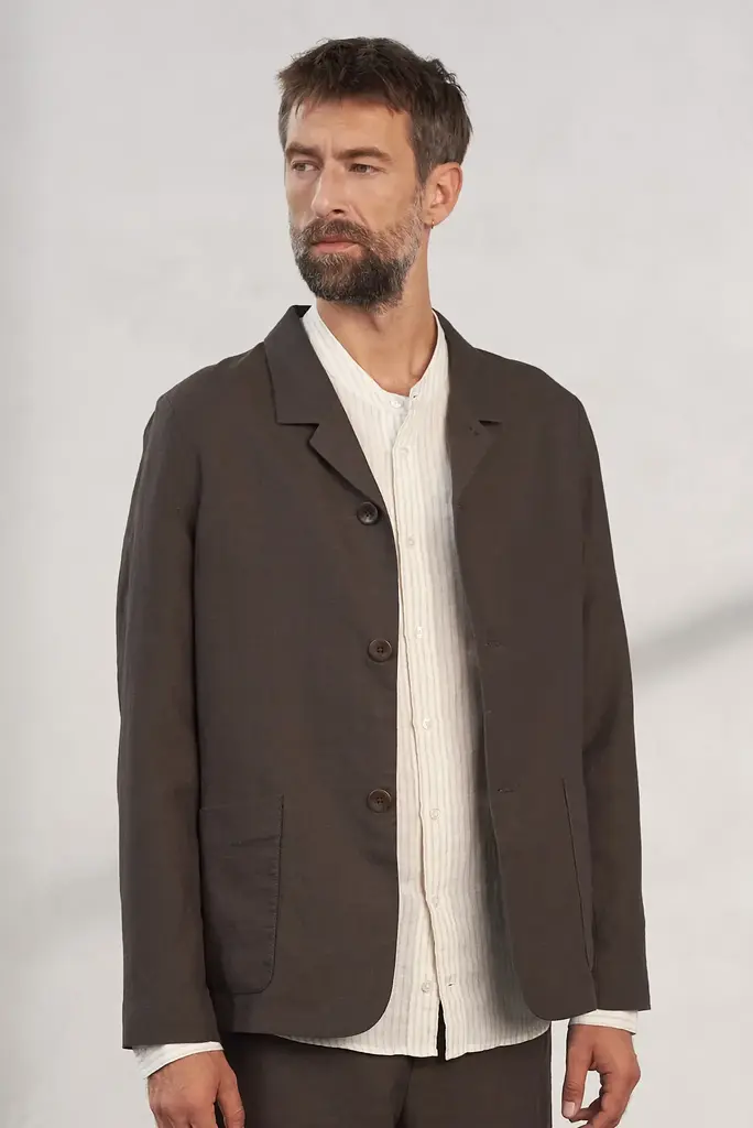 About Companions ELMAR blazer linen coffee