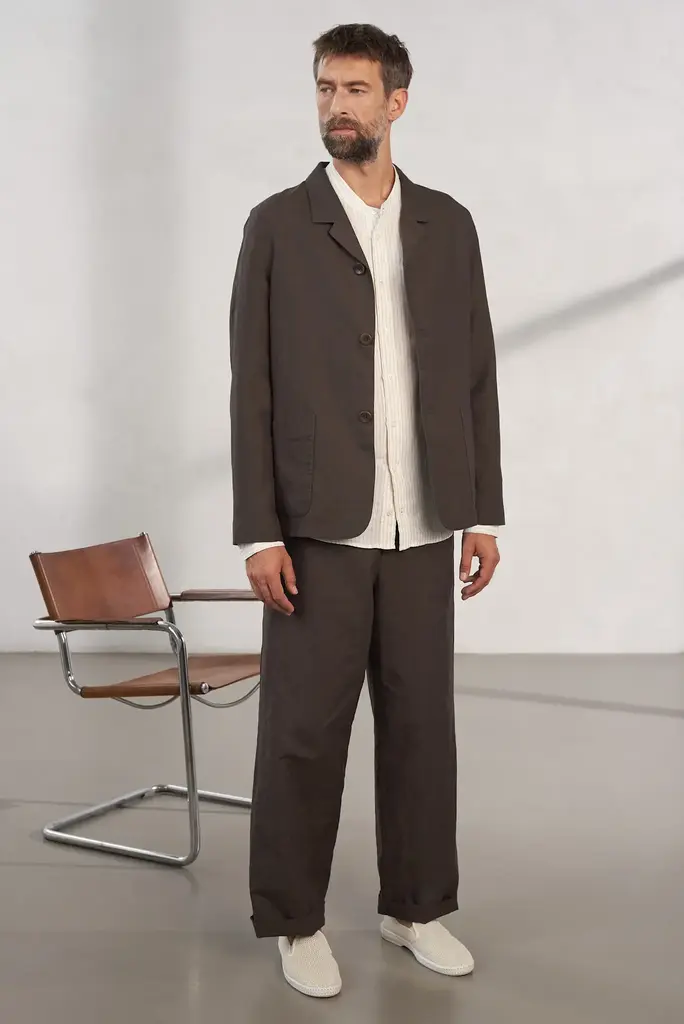 About Companions Carlo linen coffee trouser