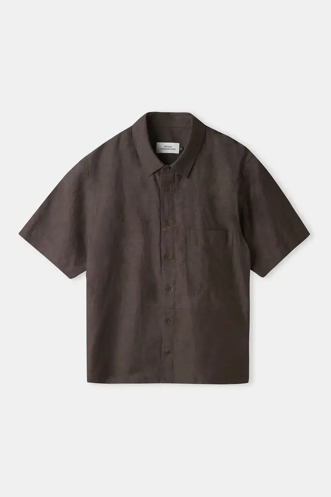 About Companions KLAAS linen coffee shirt